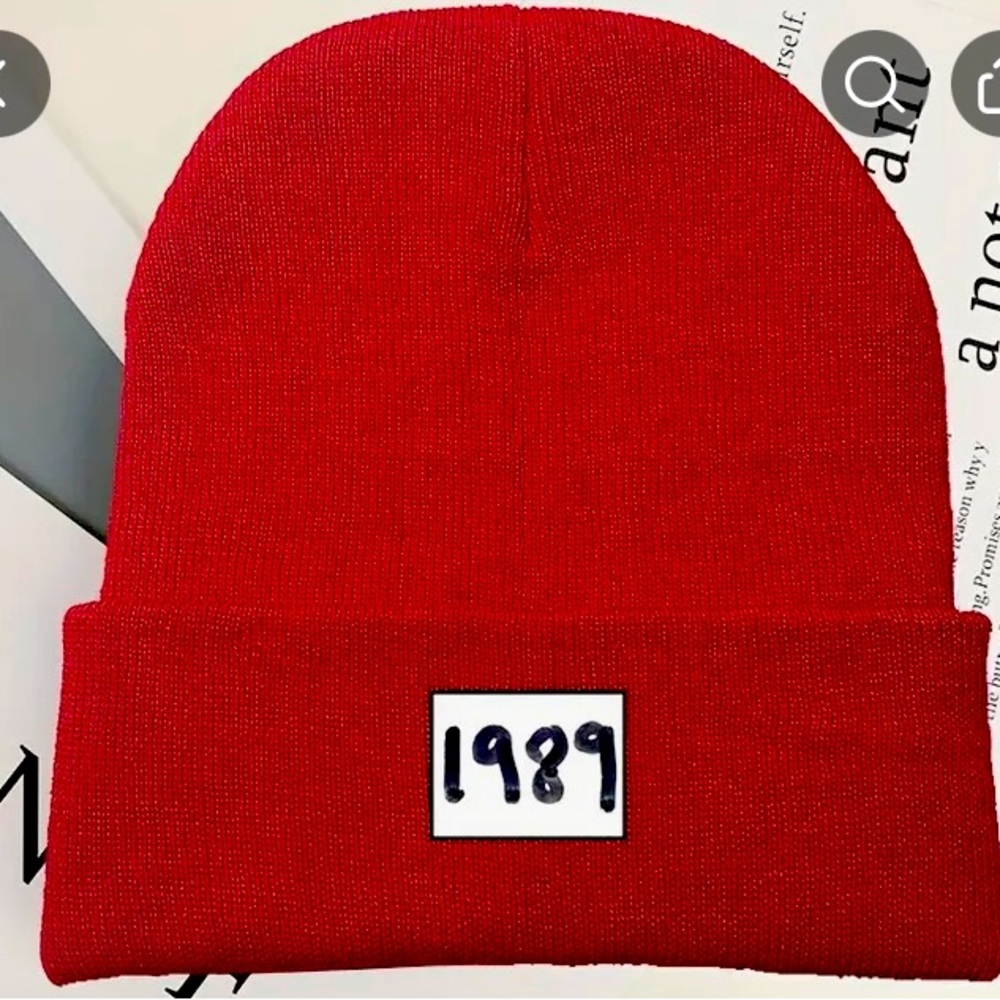 1989 TS Eras tour inspired Red Beanie